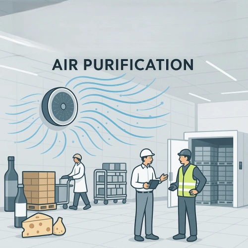 Automatic Roll Air Filters for Food & Cold Chain Logistics Halls